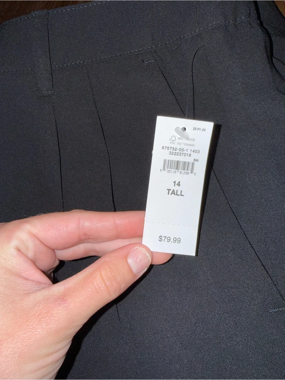 GAP Women's Black Wide-Leg Trousers